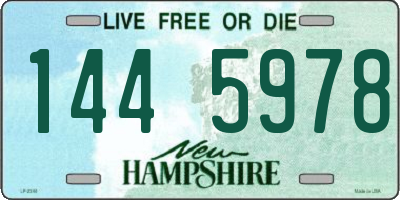 NH license plate 1445978