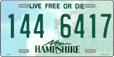NH license plate 1446417