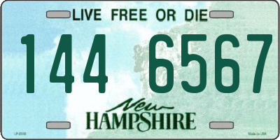 NH license plate 1446567