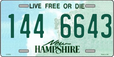 NH license plate 1446643
