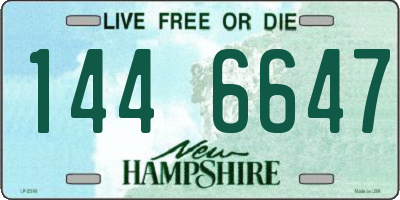 NH license plate 1446647