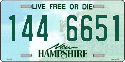 NH license plate 1446651