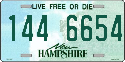 NH license plate 1446654