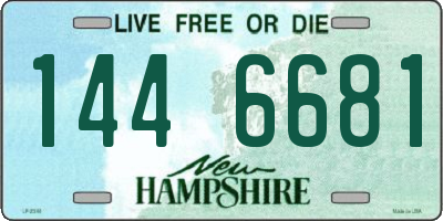 NH license plate 1446681