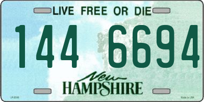 NH license plate 1446694