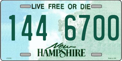 NH license plate 1446700