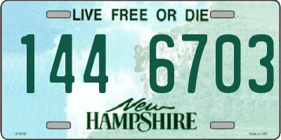 NH license plate 1446703