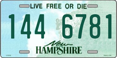 NH license plate 1446781