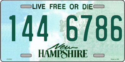 NH license plate 1446786