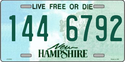 NH license plate 1446792