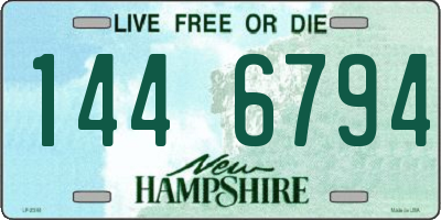 NH license plate 1446794