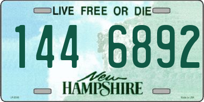NH license plate 1446892
