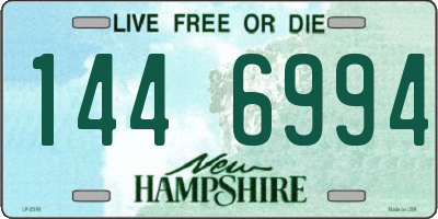 NH license plate 1446994