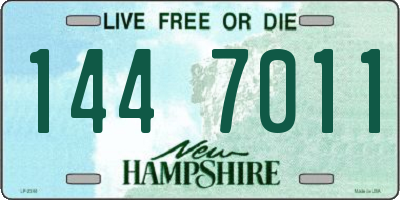 NH license plate 1447011