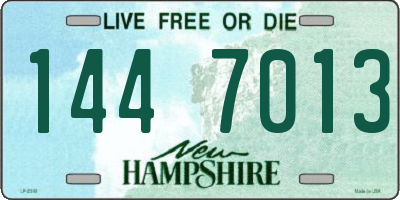 NH license plate 1447013
