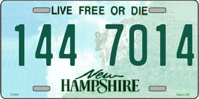 NH license plate 1447014