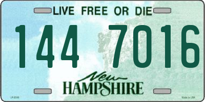 NH license plate 1447016
