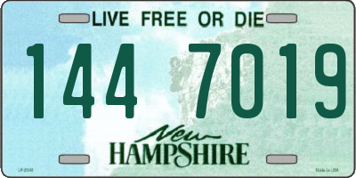 NH license plate 1447019