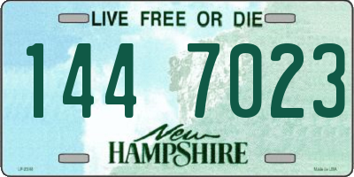 NH license plate 1447023