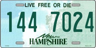 NH license plate 1447024