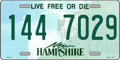NH license plate 1447029