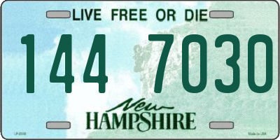 NH license plate 1447030