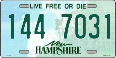 NH license plate 1447031