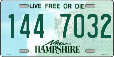 NH license plate 1447032