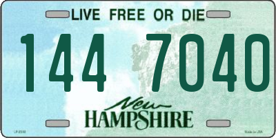 NH license plate 1447040