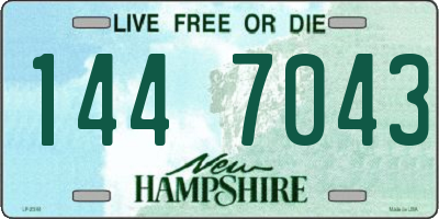 NH license plate 1447043