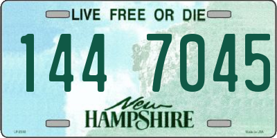 NH license plate 1447045