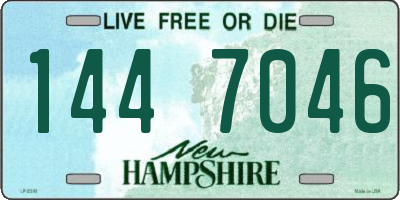 NH license plate 1447046