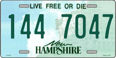 NH license plate 1447047