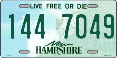 NH license plate 1447049