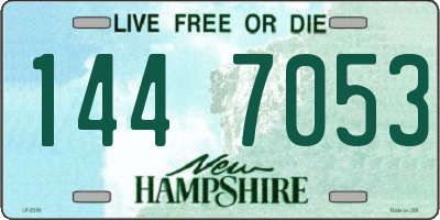NH license plate 1447053