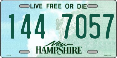 NH license plate 1447057