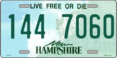 NH license plate 1447060