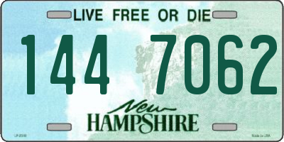NH license plate 1447062