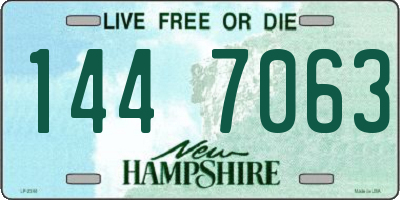 NH license plate 1447063