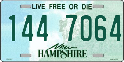 NH license plate 1447064