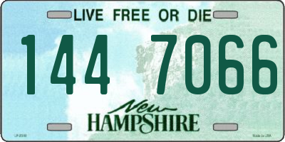 NH license plate 1447066