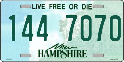 NH license plate 1447070