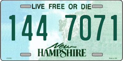 NH license plate 1447071