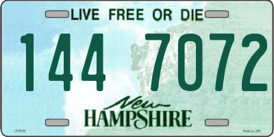 NH license plate 1447072