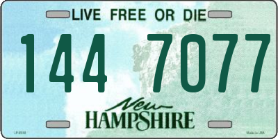 NH license plate 1447077
