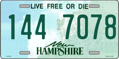 NH license plate 1447078
