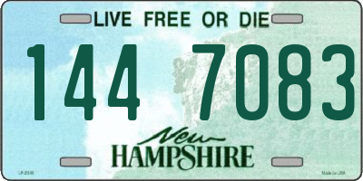 NH license plate 1447083