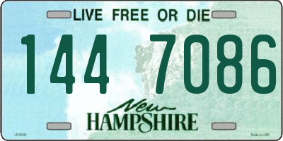 NH license plate 1447086