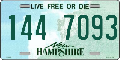 NH license plate 1447093