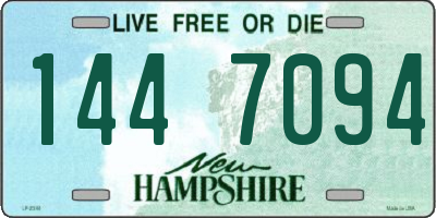 NH license plate 1447094